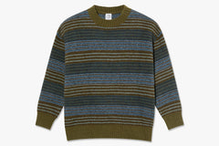 GEORGE SWEATER - Blue Green Stripe FA24