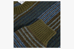 GEORGE SWEATER - Blue Green Stripe FA24