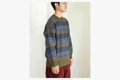 GEORGE SWEATER - Blue Green Stripe FA24