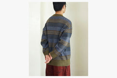 GEORGE SWEATER - Blue Green Stripe FA24